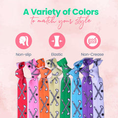 SPORTYBELLA hair ties held in hand to show size and durable stretch for confident grip