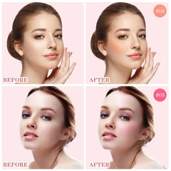 SPRINGSKY brush applying blush to cheeks for natural blended finish