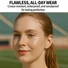 SPRINGSKY before-and-after cheek photo showing reduced redness and enhanced radiance