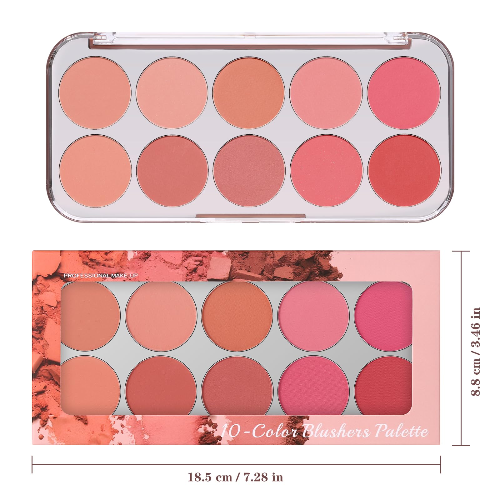 SPRINGSKY close-up of blush pans highlighting silky, blendable texture