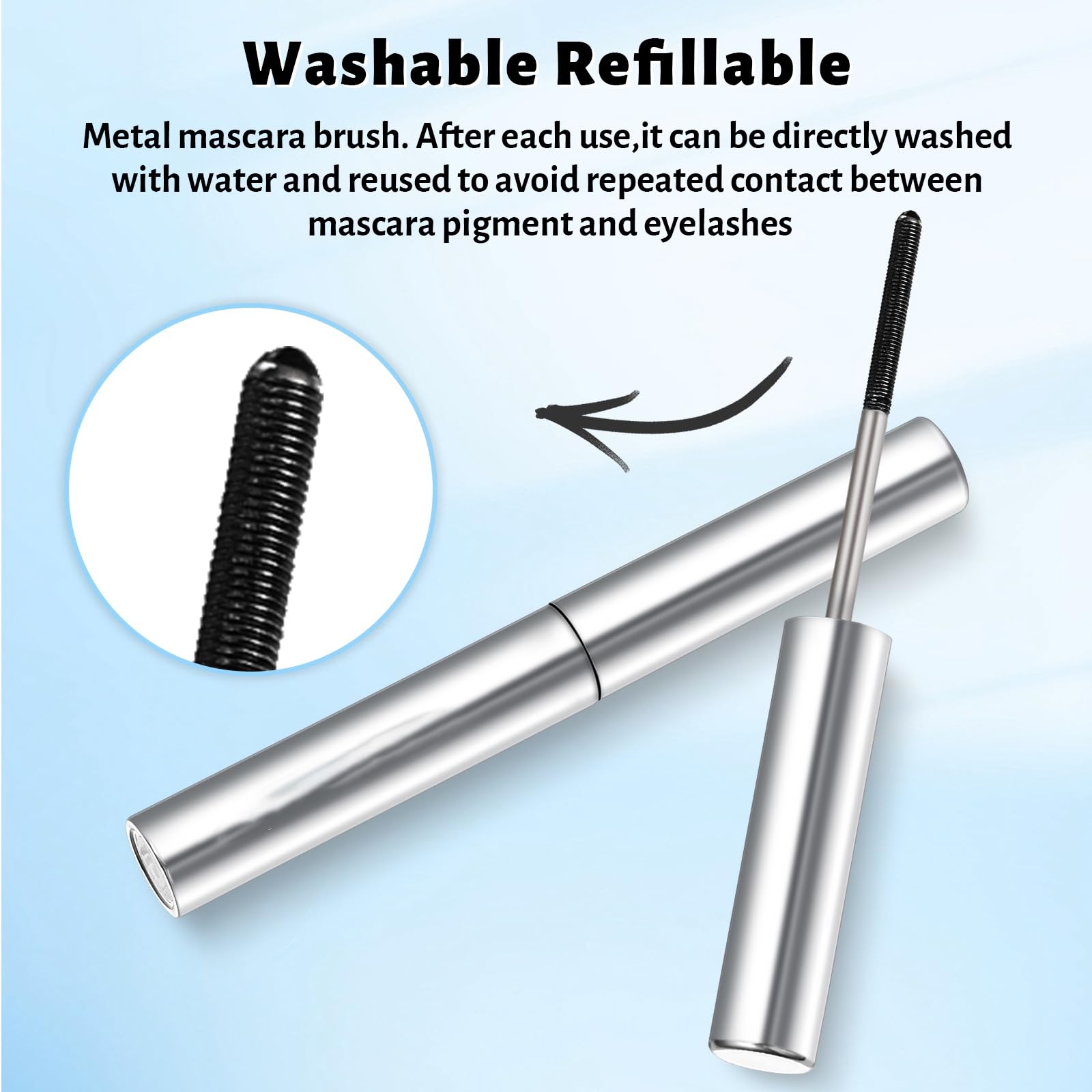 SPRINGSKY brush head closeup highlighting iron strong design for clump-free volume