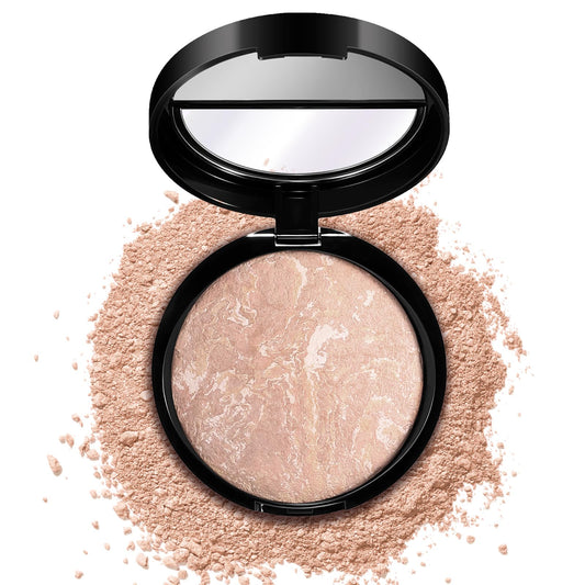 SPRINGSKY compact front view showing sleek case and glow finish benefit