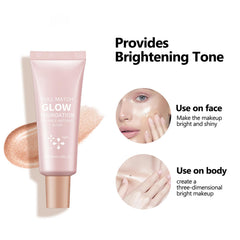 SPRINGSKY product applied to shoulders and collarbone for body glow