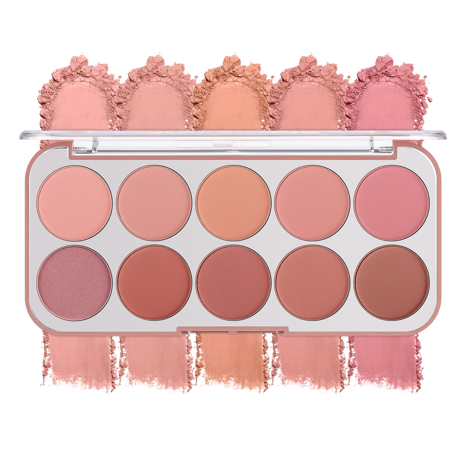SPRINGSKY palette front view showing all ten shades and compact benefit