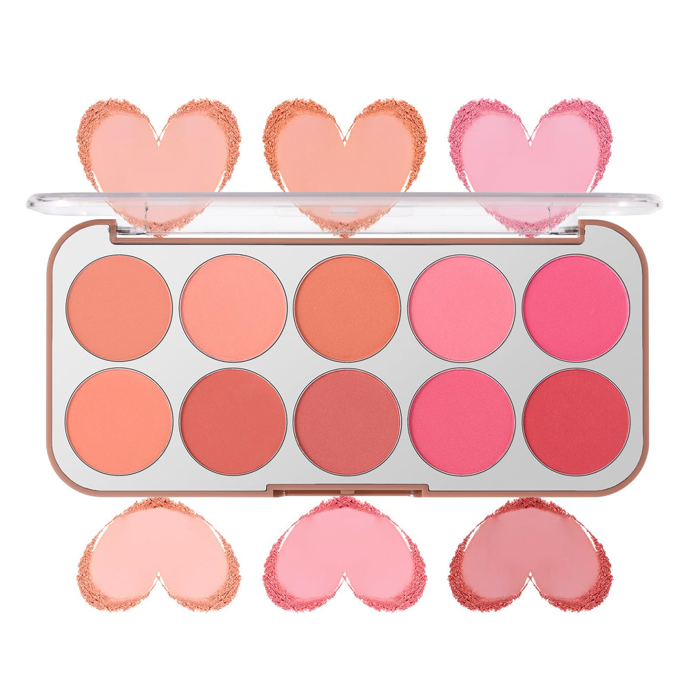 SPRINGSKY palette front view showing ten shades and compact convenience