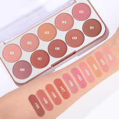 SPRINGSKY swatches on arm in studio light showing blendable payoff