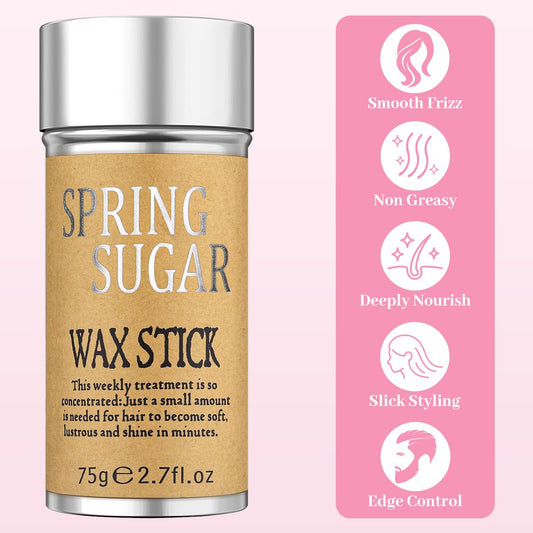 SPRINGSUGAR wax stick close-up showing smooth texture and travel-friendly size