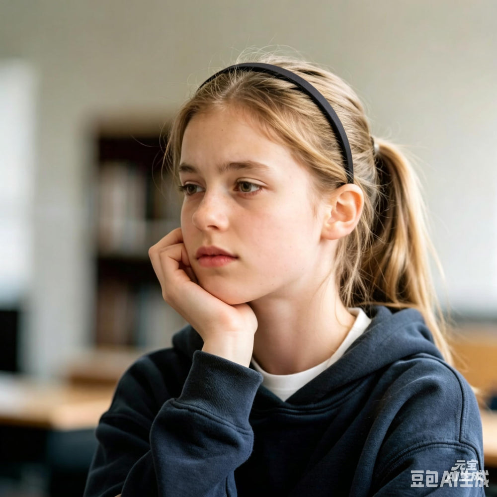 Springtime headband in hair during activity showing stable hold benefit