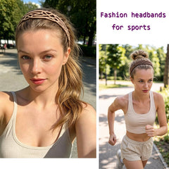 Springtime headband worn with straight hair demonstrating sleek, polished look and control