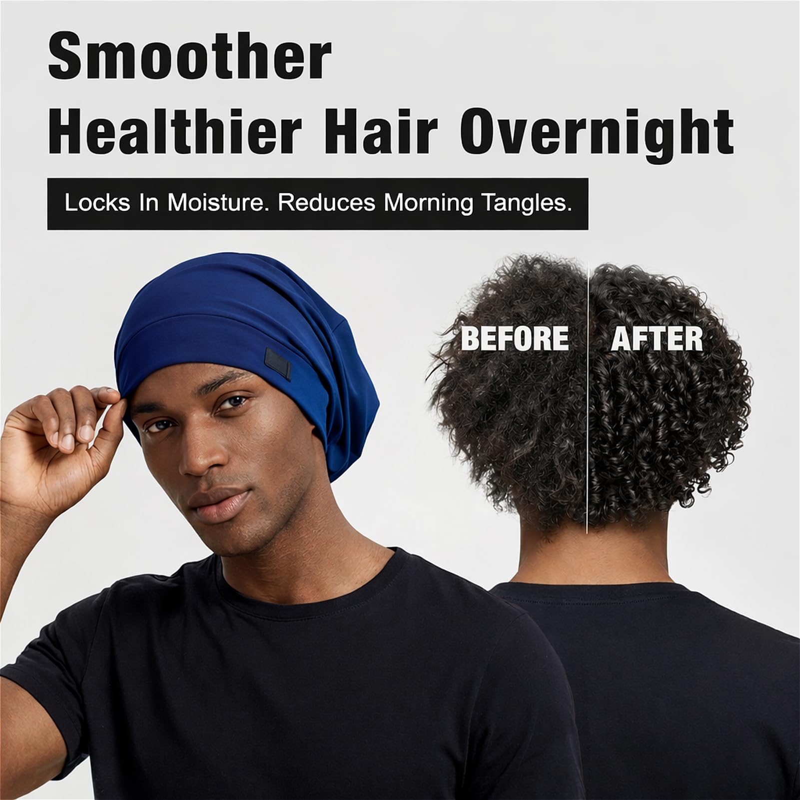 Detail of Srevela elastic band, secure fit that stays on while sleeping