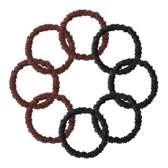 Srevela scrunchie beside ruler showing elastic size for three turns benefit