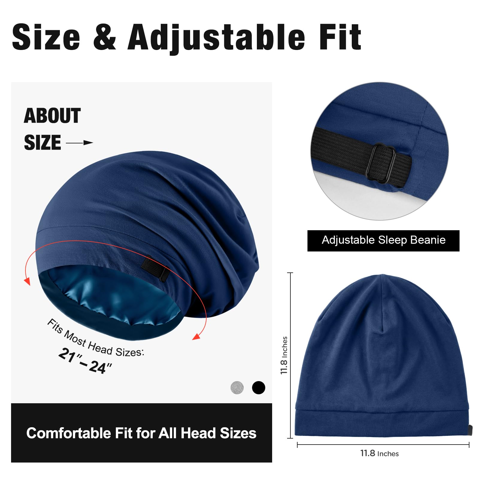 Two Srevela bonnets with travel pouch, convenient for trips and rotation