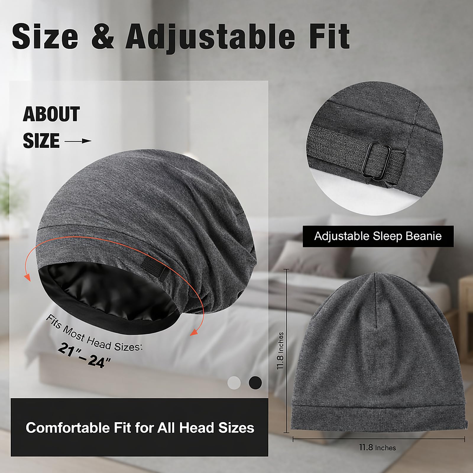 Srevela bonnet packed with travel essentials showing convenience and care preservation