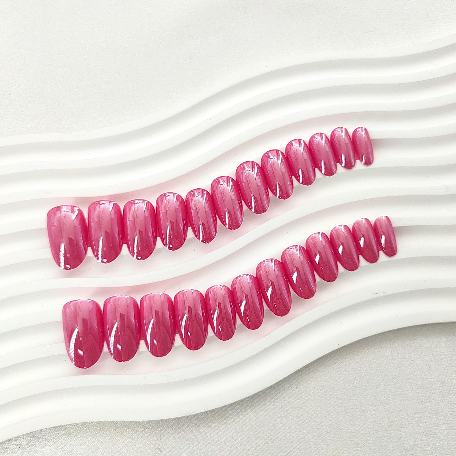 SRIMNUYY side view showing full-cover oval profile for natural-looking nails