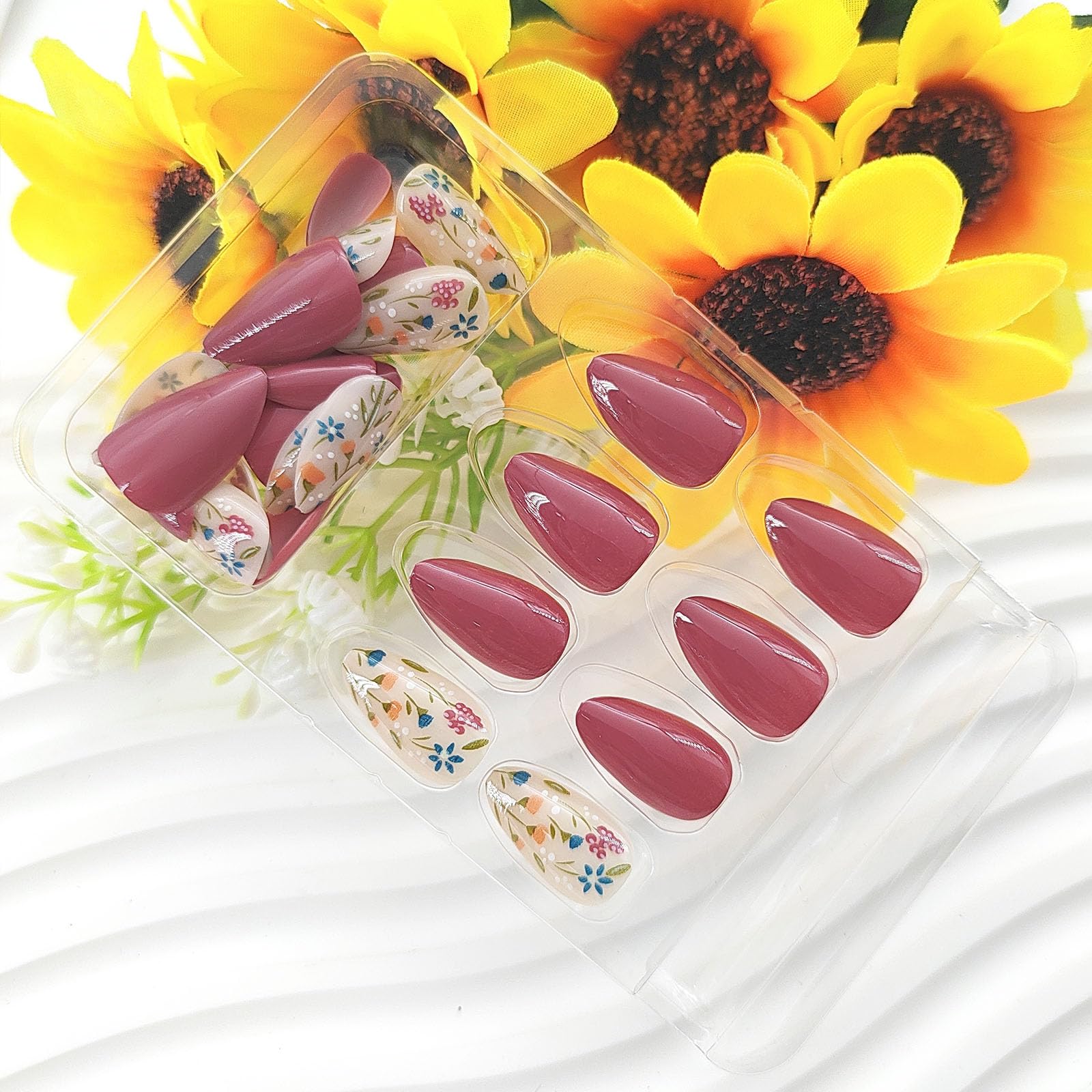 SRIMNUYY nail kit tools and adhesive tabs included for easy at-home application