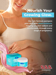 S.S.S. CO. cream used postpartum to maintain skin softness and elasticity