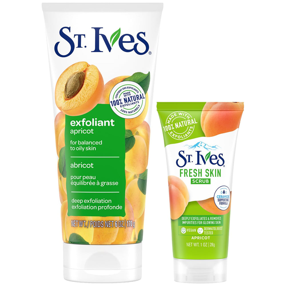 St. Ives front packaging showing full-size tube and benefits