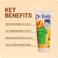 St. Ives ingredients label showing apricot extract and claims