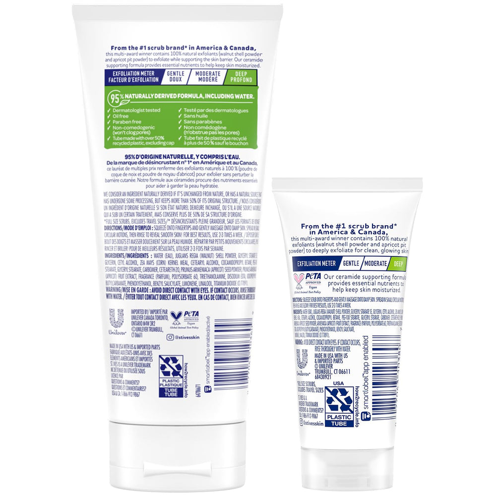 St. Ives travel tube beside full-size for easy portability