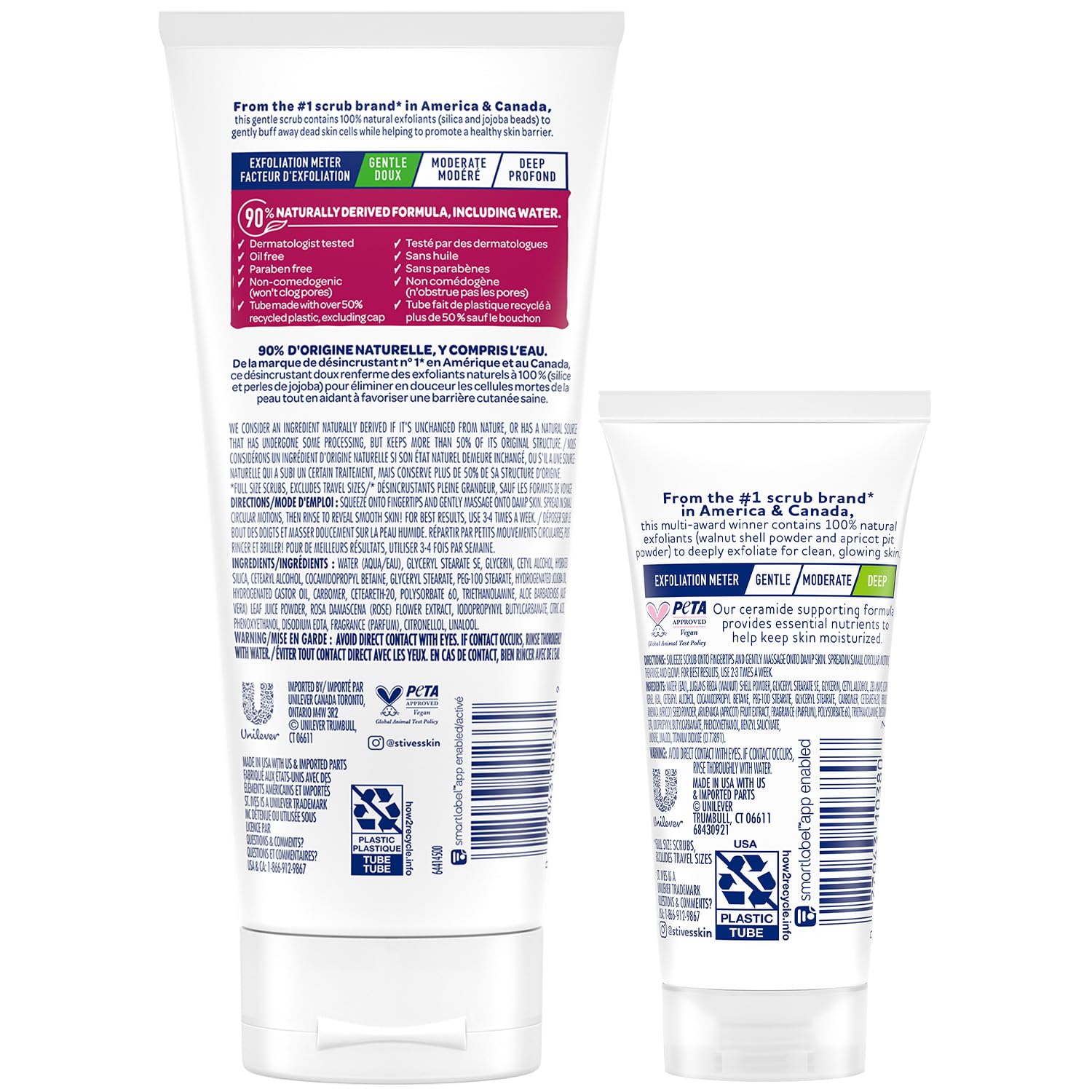 St. Ives apricot travel packaging emphasizing portability and deep clean