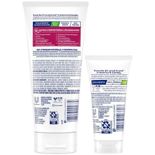 St. Ives apricot travel packaging emphasizing portability and deep clean