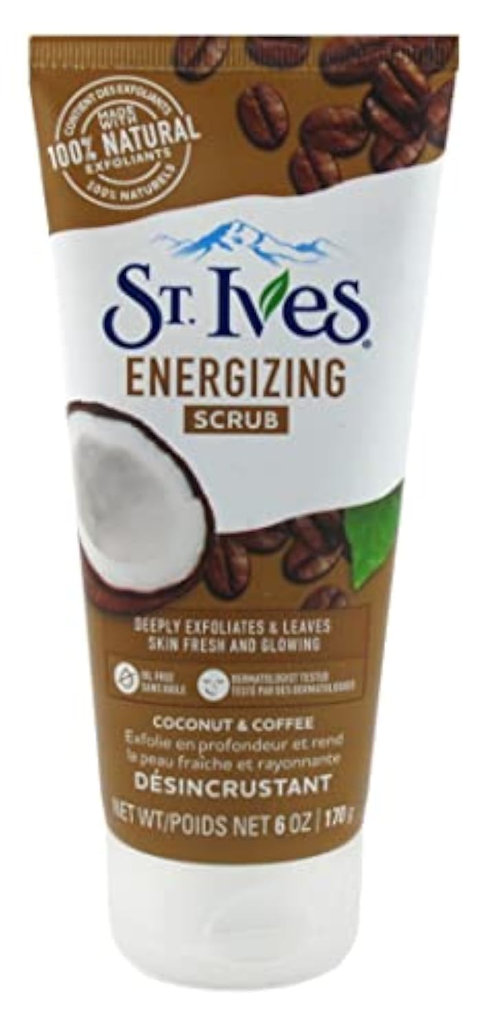 St. Ives front packaging showing 6-ounce jar and coconut coffee branding for quick selection
