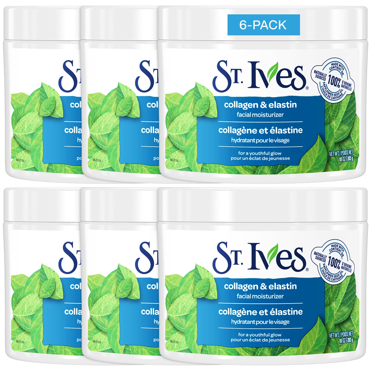 St. Ives front packaging 10 oz tub showing product benefits