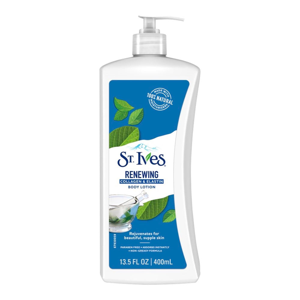 St. Ives front packaging displaying product benefits and brand