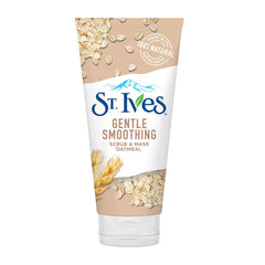 St. Ives front packaging showing oat scrub tube and clear product benefit