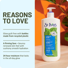 St. Ives plant-derived ingredients arranged to highlight natural hydration benefit