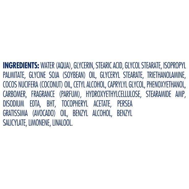 St. Ives label detail listing avocado oil and soybean oil benefits