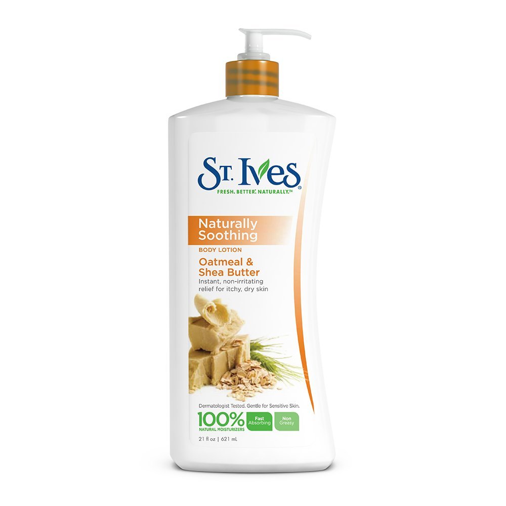 St. Ives front packaging showing full 21 fl oz bottle and product name benefit