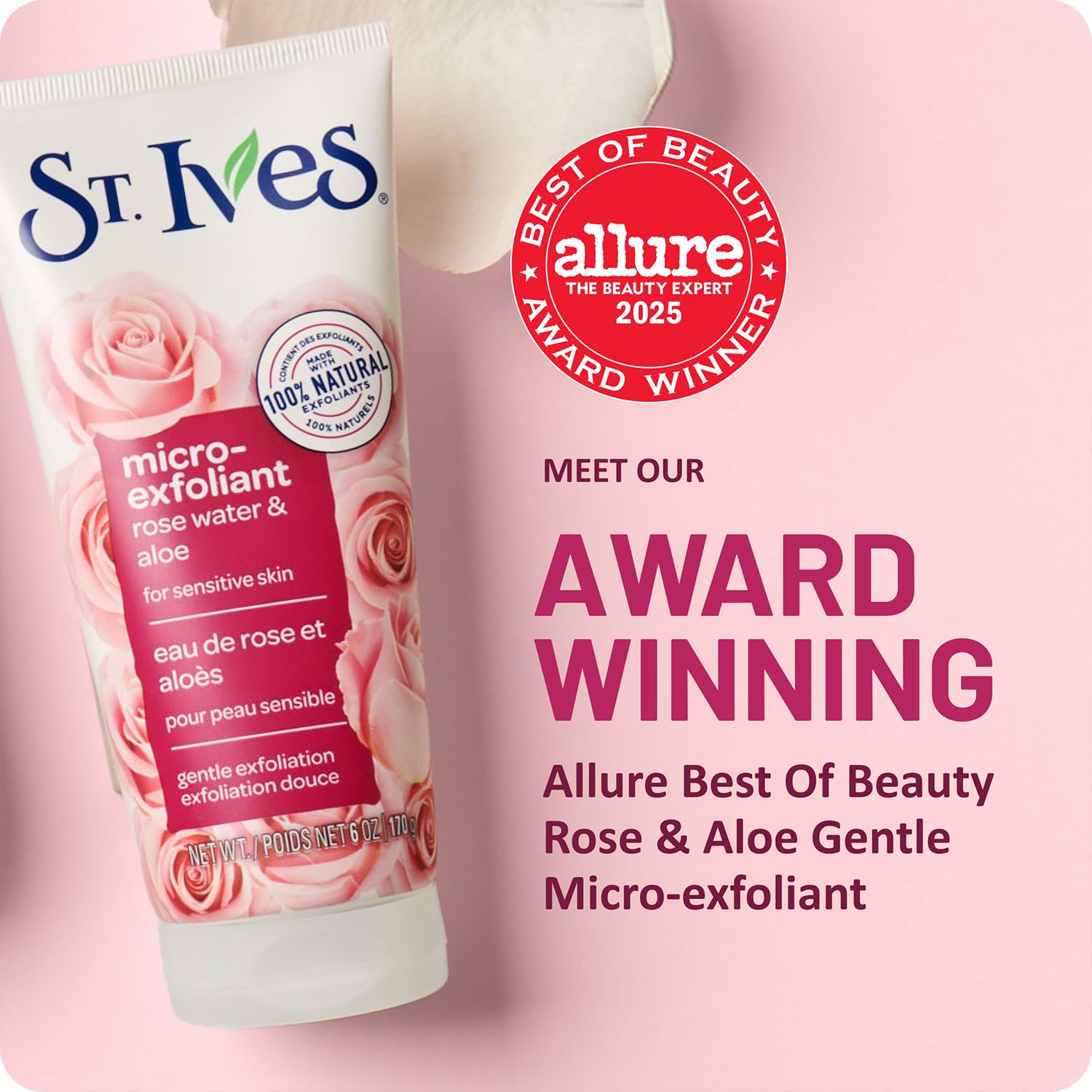 Applying St. Ives scrub to wet face demonstrating cleansing routine