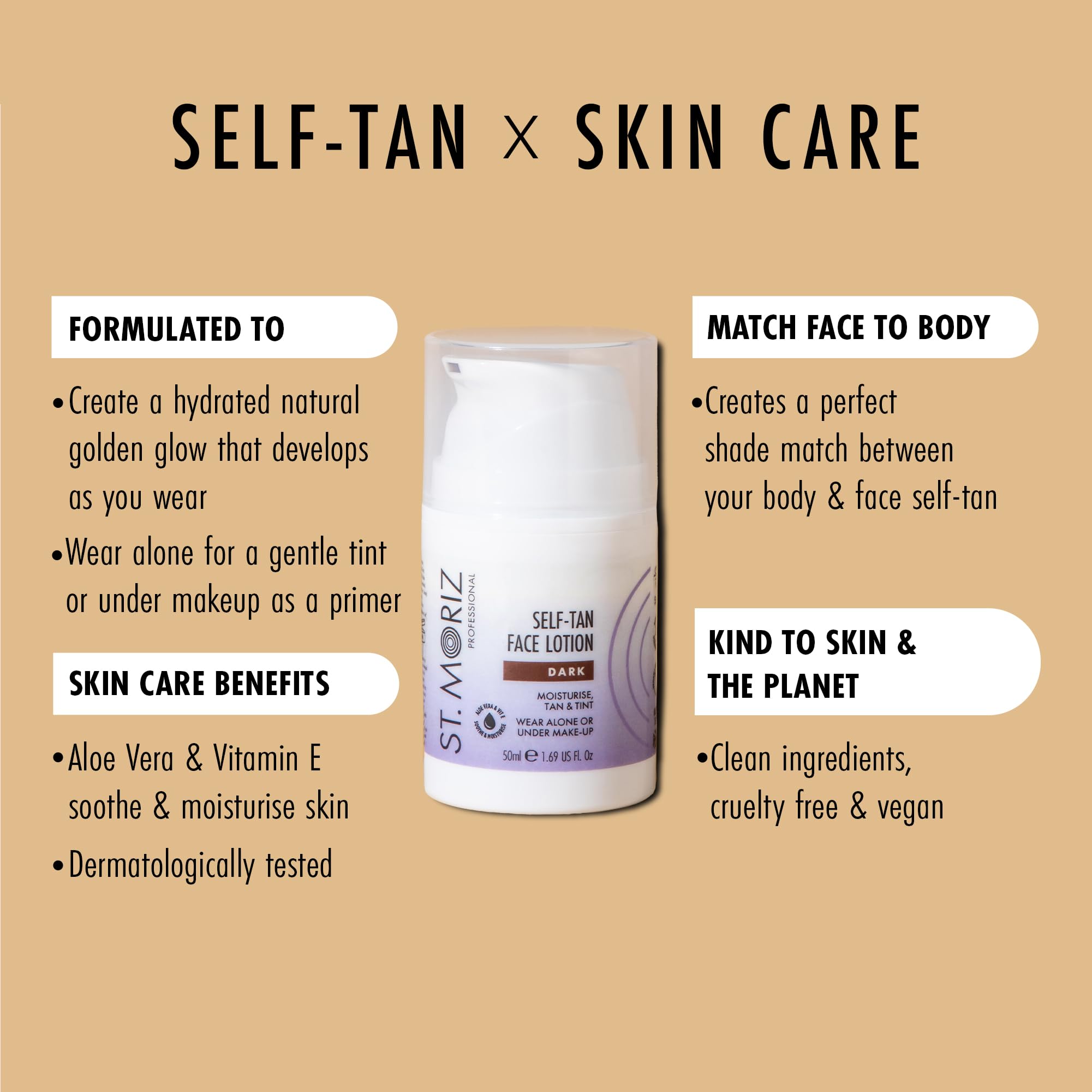 ST. MORIZ lotion texture close-up displaying silky, fast-absorbing finish and hydration