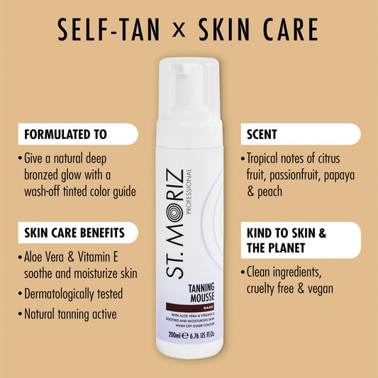 ST. MORIZ mousse foam texture close-up showing fast-drying, smooth coverage