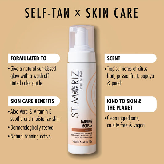 st. moriz mousse texture close-up highlighting fast-drying foam