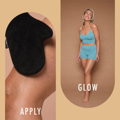 ST. MORIZ double-sided mitt texture detail demonstrating soft pile for streak-free spread