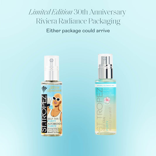 St.Tropez face mist spraying fine mist for even, streak-free application