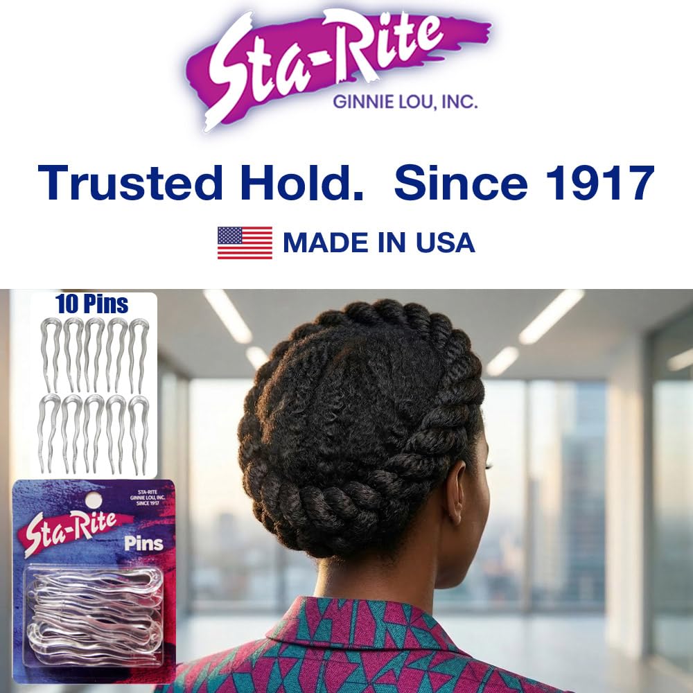 Sta-Rite pins finishing a braid, demonstrating tidy, hidden support