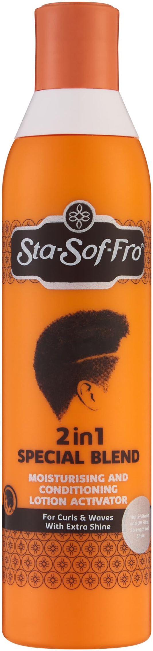 Sta-Sof-Fro bottle front view showing label and 250ml size, promotes easy application