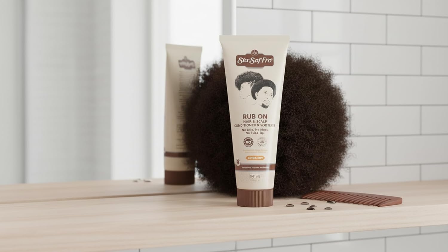 Sta-Sof-Fro cream texture close-up highlighting smooth no-drip formula for fast absorption
