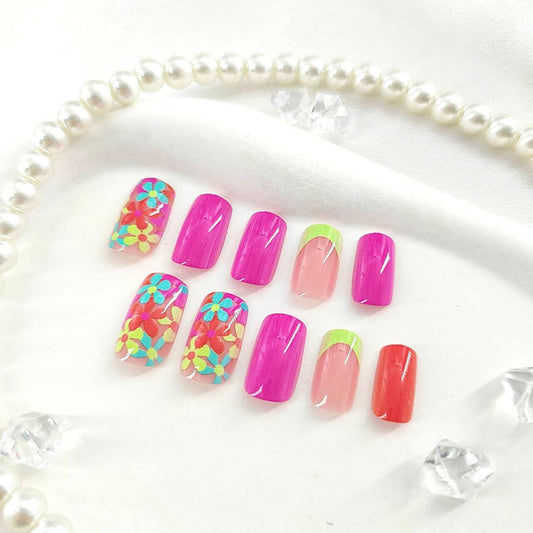 STADWWK close-up of colorful flower pattern highlighting glossy finish benefit