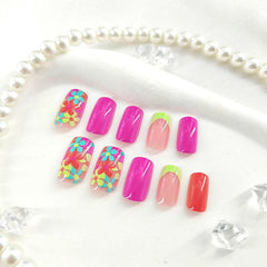 STADWWK close-up of colorful flower pattern highlighting glossy finish benefit