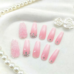 STADWWK close-up of rhinestone gradient detail highlighting decorative sparkle and glossy finish