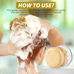 Starhig shampoo bar in hand showing compact size for travel convenience