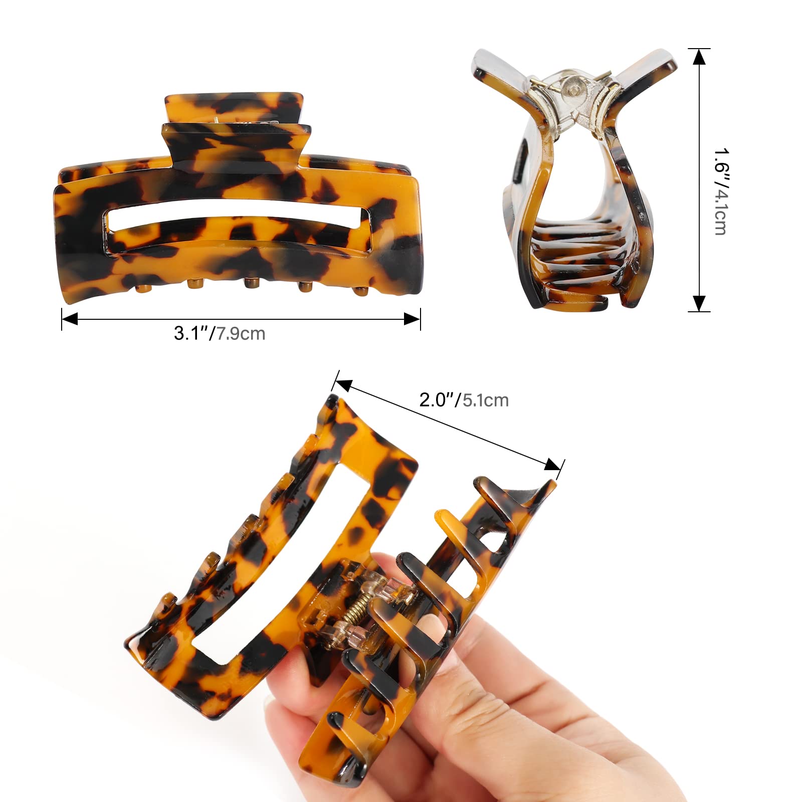 STARSIDE leopard print clip close-up highlighting glossy acetate and fashion look
