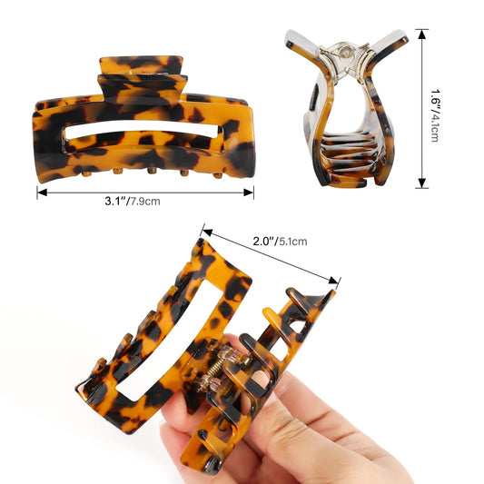 STARSIDE leopard print clip close-up highlighting glossy acetate and fashion look