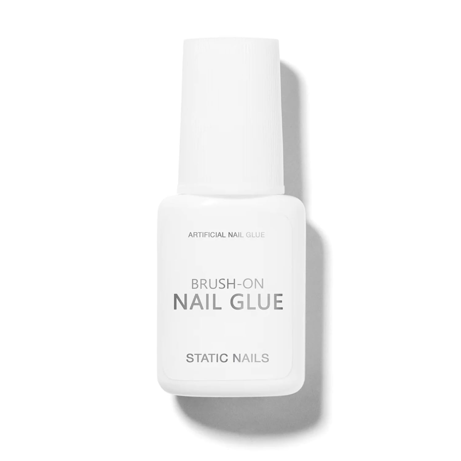 Static Nails front bottle showing label and compact packaging for easy storage and use