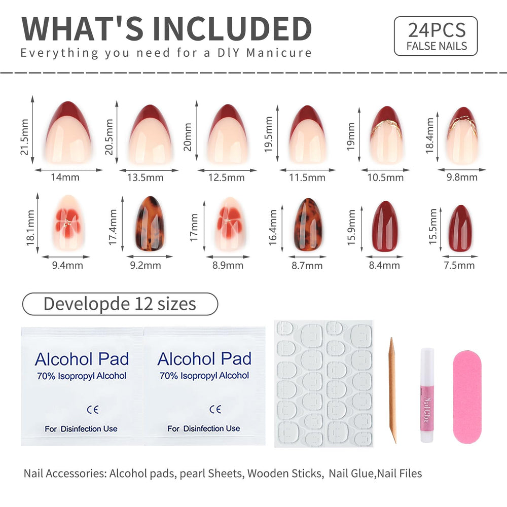 stbisen application kit contents showing tabs, mini file and cuticle stick