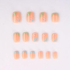 Stbisen detailed floral pattern on nail emphasizing delicate blush aesthetics